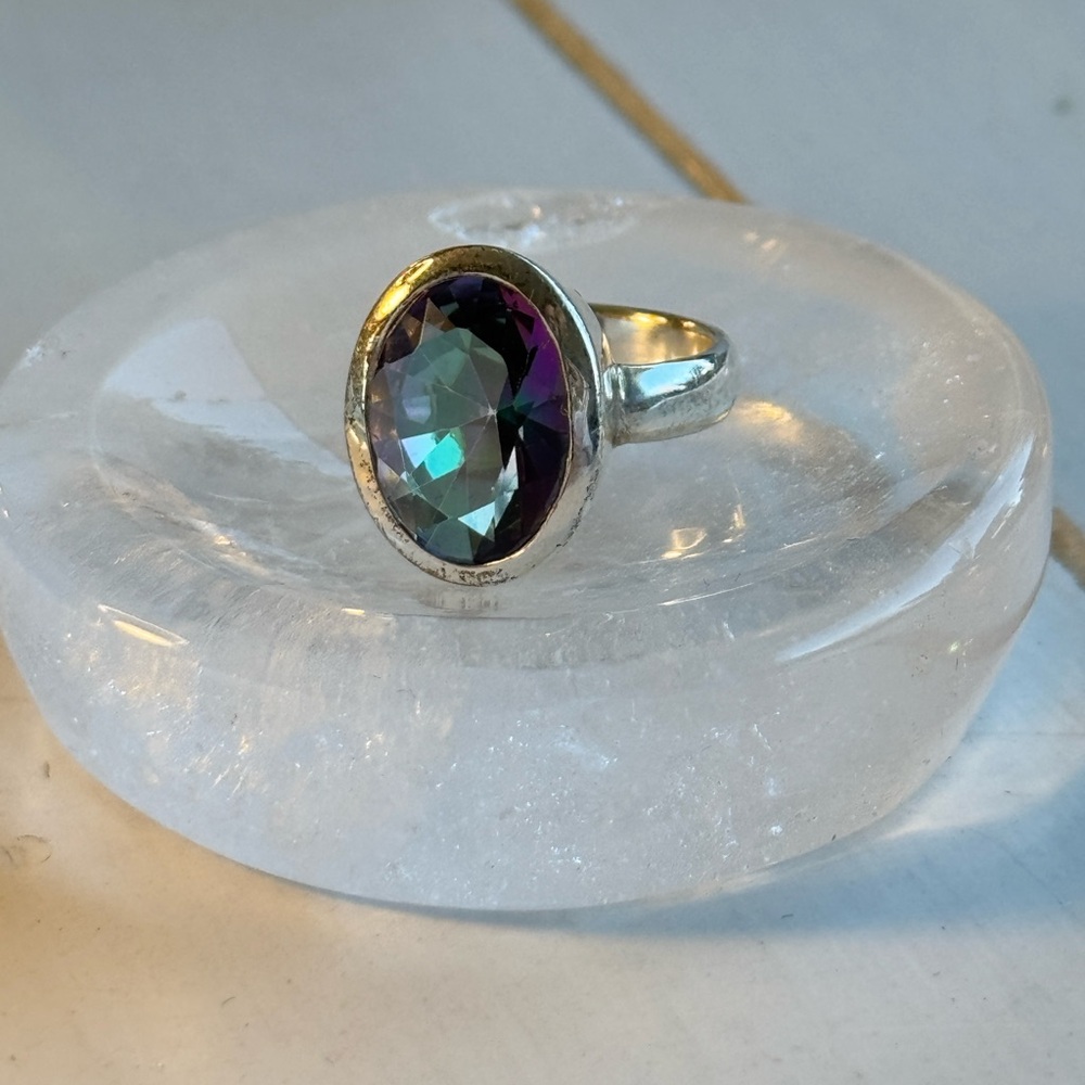 Mystic Sterling Silver Ring Size 6
